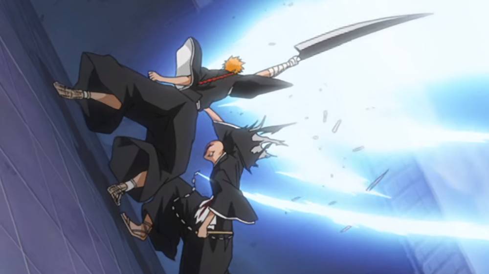 Ichigo menggunakan Getsuga Tensho. (dok. Pierrot/Bleach)