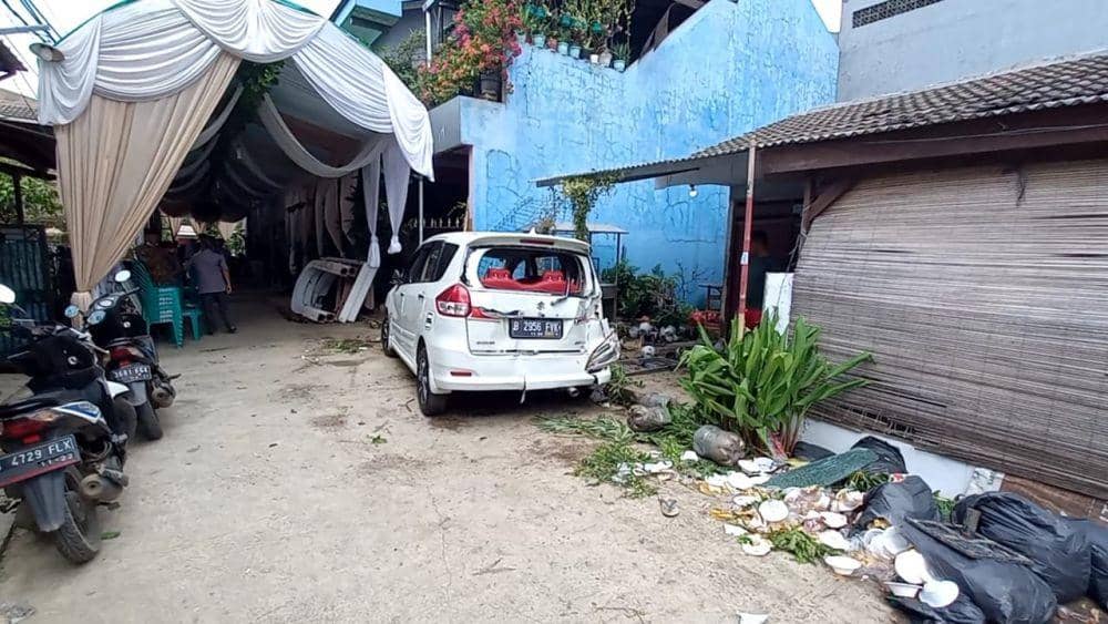 Mobil korban yang dikendarai tetangganya. (Dokumen Polres Metro Bekasi)
