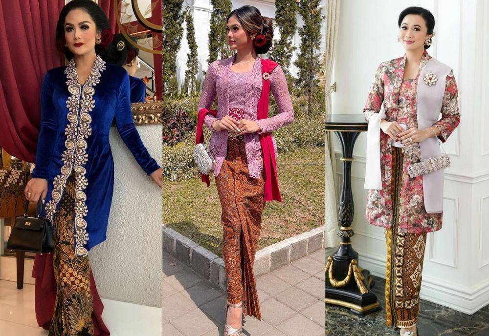 Kebaya untuk dresscode baju nasional (instagram.com/krisdayantilemos | instagram.com/jaswinkaurd | instagram.com/2gek_ayuhenirosan)