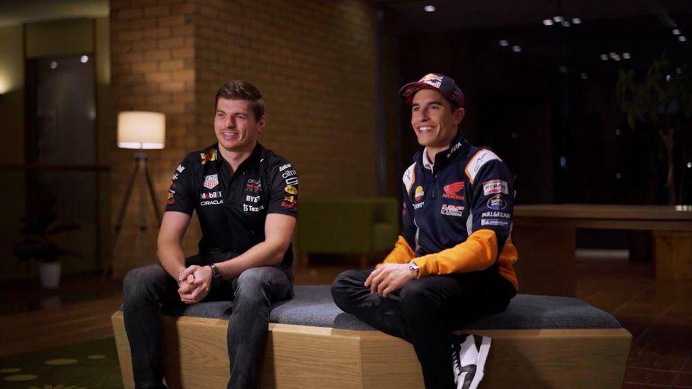 Max Verstappen dan Marc Marquez (twitter.com/Racesport)