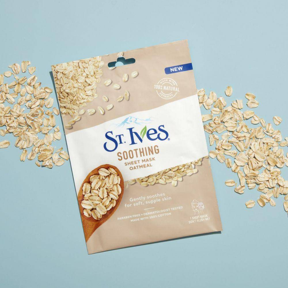 ST. Ives Soothing Oatmeal Sheet Mask (shopee.co.id/unileverindonesia)