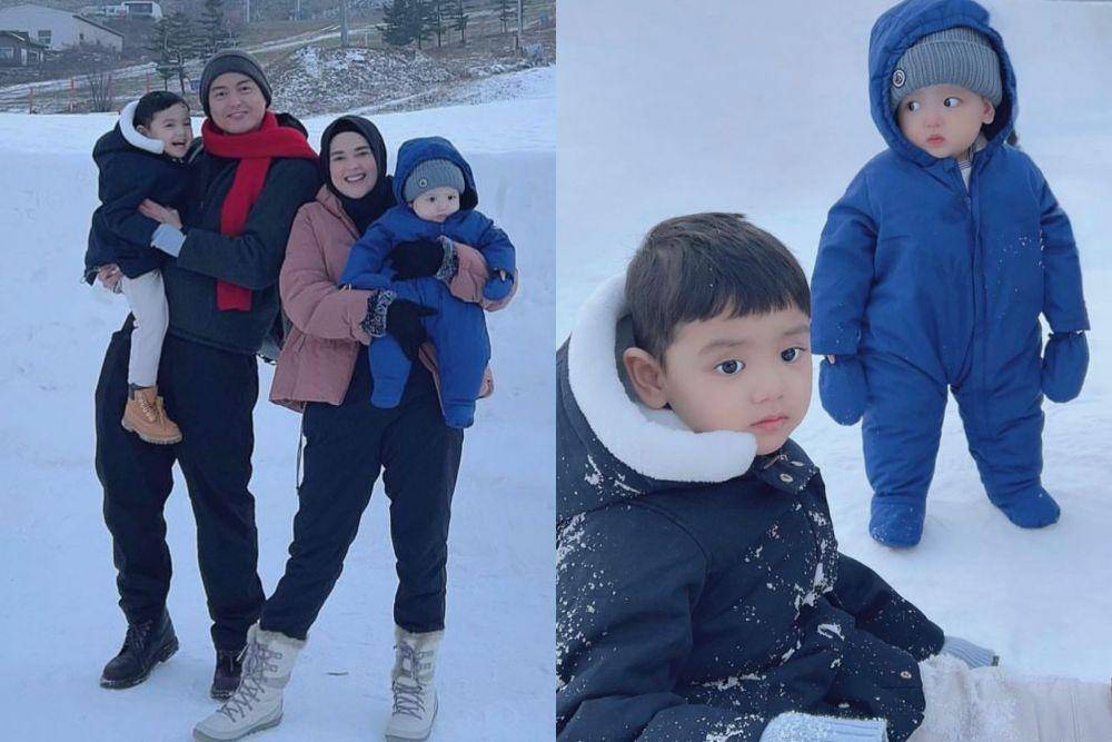 keluarga Roger dan Cut Meyriska liburan ke Korea Selatan (instagram.com/cutratumeyriska) | (instagram.com/jourellkenziedanuarta)