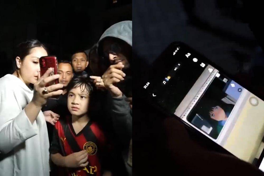 momen Gigi coba filter anime untuk cari hantu (youtube.com/RANS Entertainment)