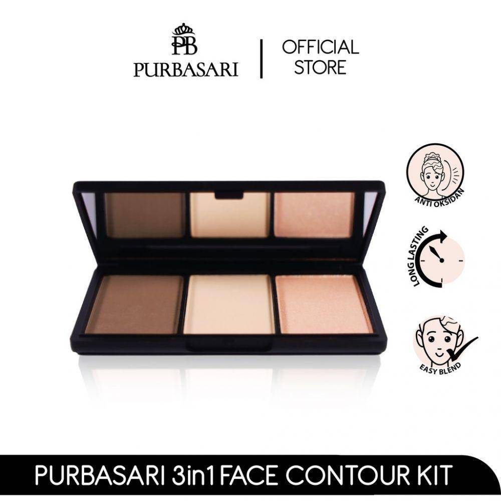 Purbasari 3in1 Face Contour Kit Palette (shopee.co.id/Purbasari)