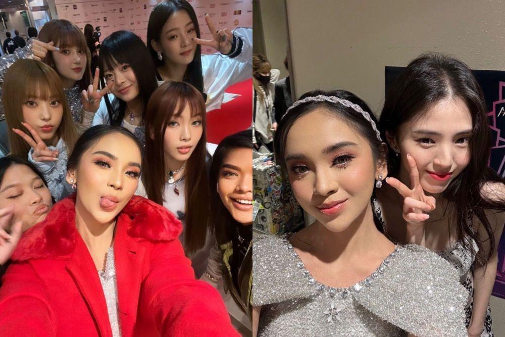 Bikin Mupeng, Lyodra Foto Bareng Han So Hee dan NewJeans