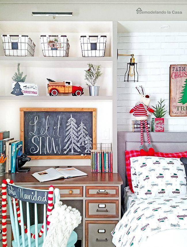 potret dekorasi natal untuk kamar tidur (thepioneerwoman.com)