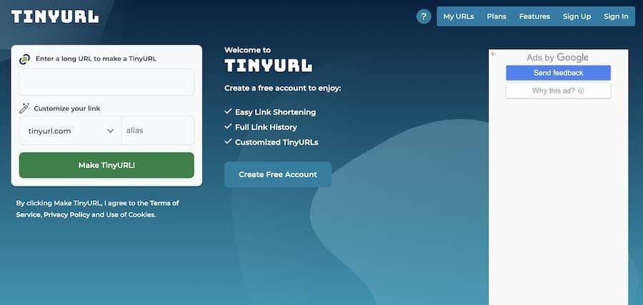 ilustrasi situs memperpendek link (dok. TinyURL)