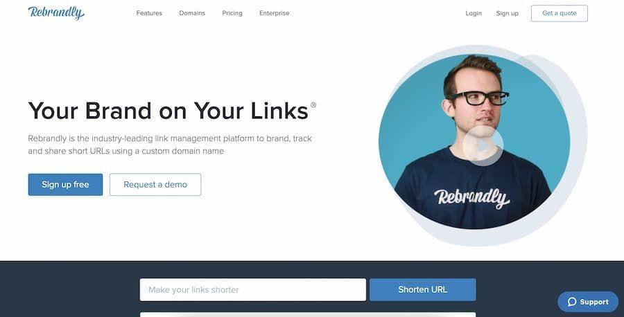 ilustrasi situs memperpendek link (dok. Rebrandly)