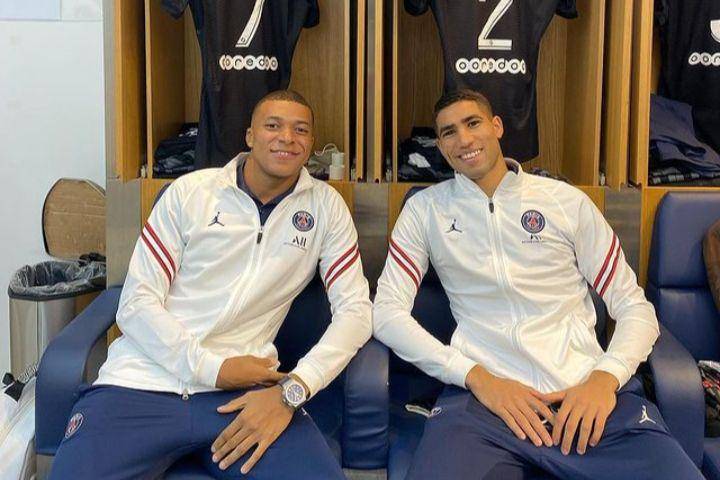 Kylian Mbappe dan Achraf Hakimi (instagram.com/achrafhakimi)