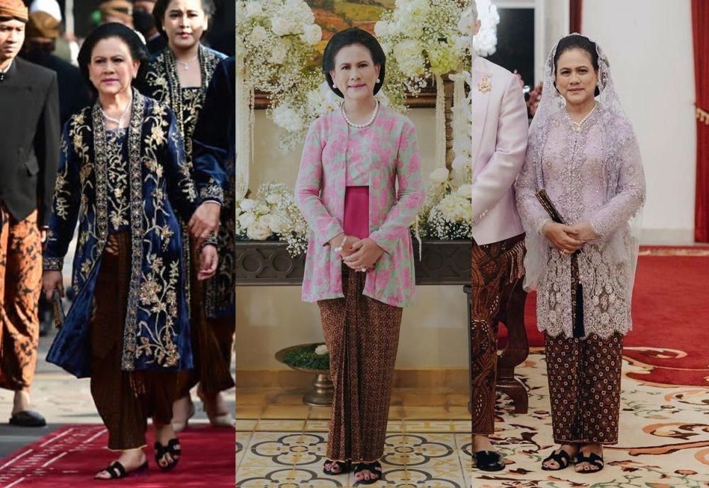 6 Baju Iriana Jokowi dari Awal Prosesi Nikah Kaesang Pangarep, Anggun