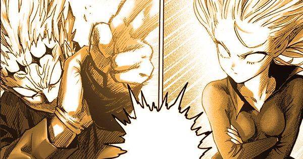 Utusan Tsukuyomi dan Tatsumaki beradu serangan ( tonarinoyj.jp/One Punch Man )