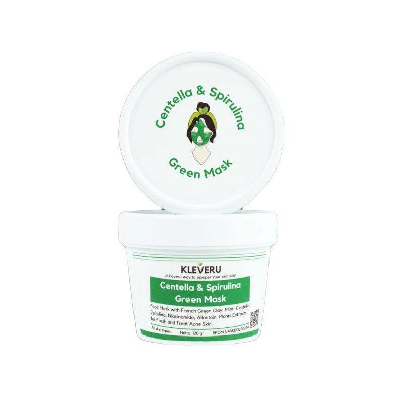 Kleveru Centella and Spirulina Green Mask (shopee.co.id/beautyhaulindo)