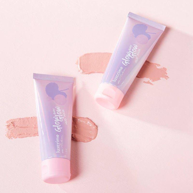 Luxcrime x Awkarin Glow Baby Glow Mud Mask (shopee.co.id/madani_outlet)