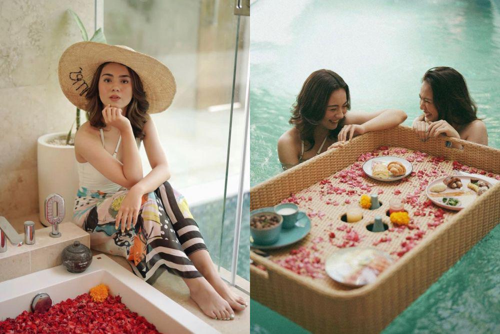 10 Potret Liburan Ersya Aurelia di Bali, Seru Main di Pantai!