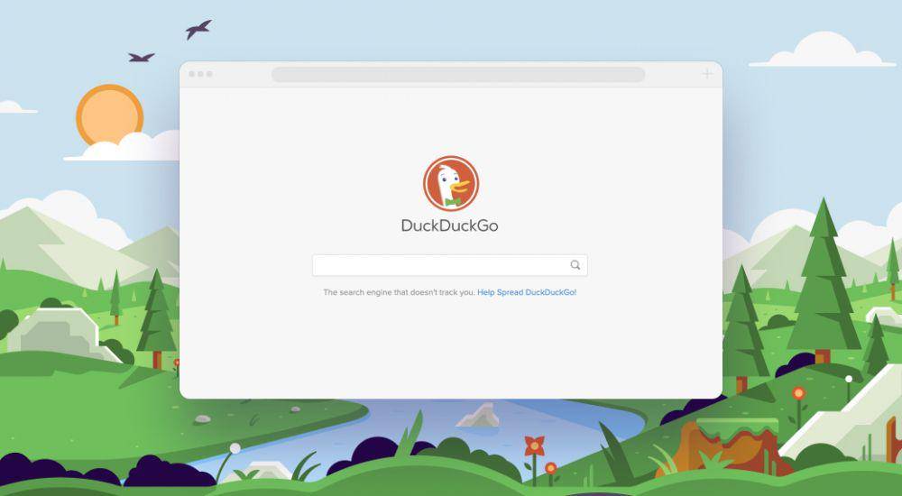 ilustrasi search engine DuckDuckGo (spreadprivacy.com)