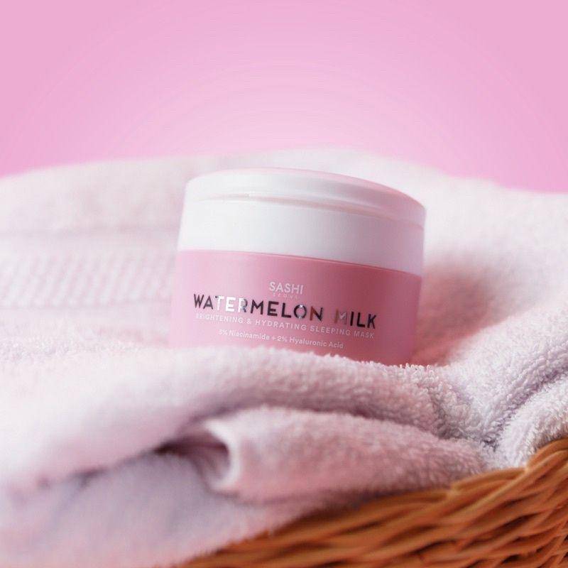 Sashi Seoul Watermelon Milk Sleeping Mask (shopee.co.id/heytoserba)