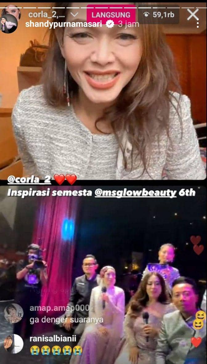 potret artis di anniversary ke-6 MS Glow (instagram.com/shandypurnamasari)