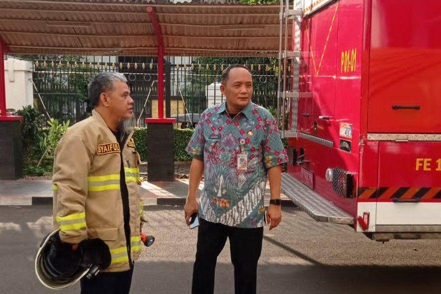 Kebakaran di Gedung Kemendagri, Diduga Api Berasal dari AC. (dok. Sudin Gulkarmat Jakpus)