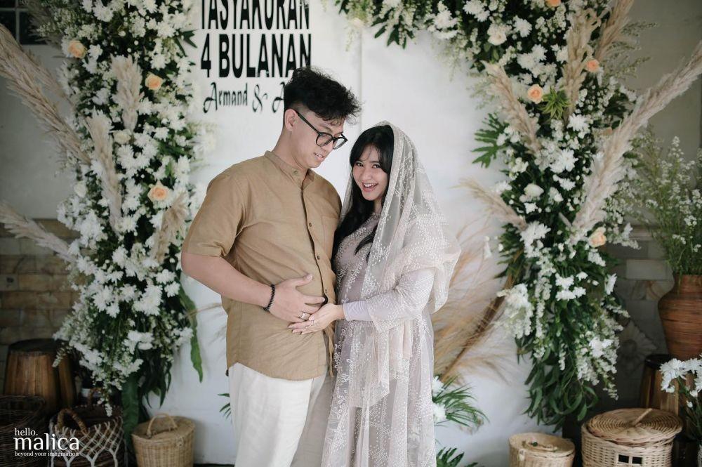 Hamil Anak Pertama, 9 Potret Adinda Azani Tasyakuran 4 Bulanan