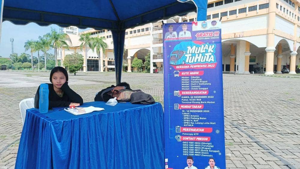 Suasana program mudik gratis Nataru Pemprov Sumut 2022 (Dok. Istimewa)