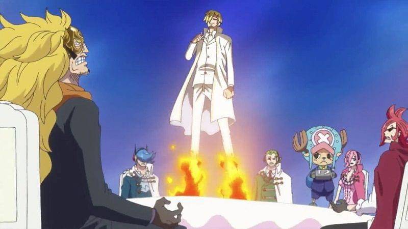 Keluarga Vinsmoke dan Sanji di Whole Cake Island arc. (Dok. Toei Animation/One Piece)