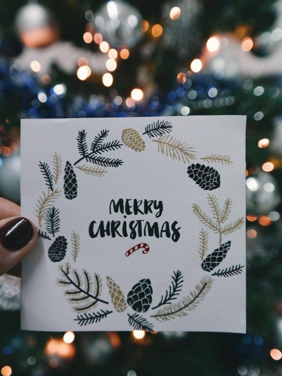 ilustrasi kartu ucapan natal (pexels.com/Brigitte Tohm)