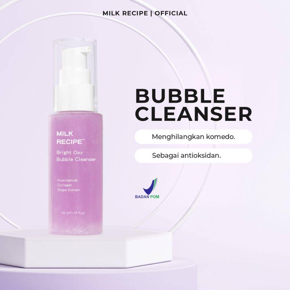 Milk Recipe Bright Oxy Bubble Cleanser (shopee.co.id/milkrecipeofficial.id)