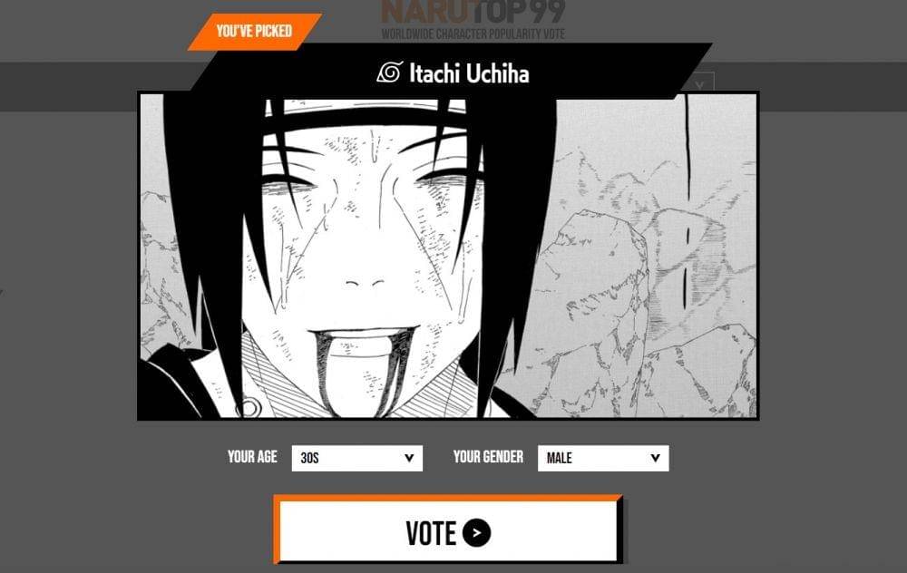 Di bagian ini masukkan umur dan gender. (narutop99.naruto-official.com)