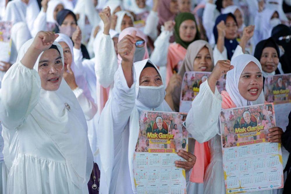 Relawan Emak-emak Ganjar Pranowo Perluas Jaringan di Sulsel