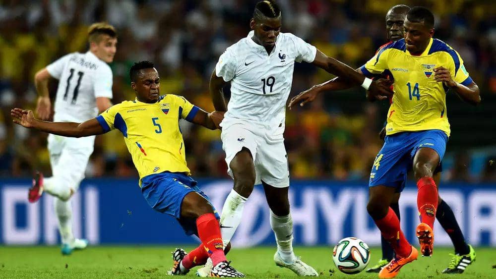 Ekuador melawan Prancis di Piala Dunia 2014. (fifa.com)