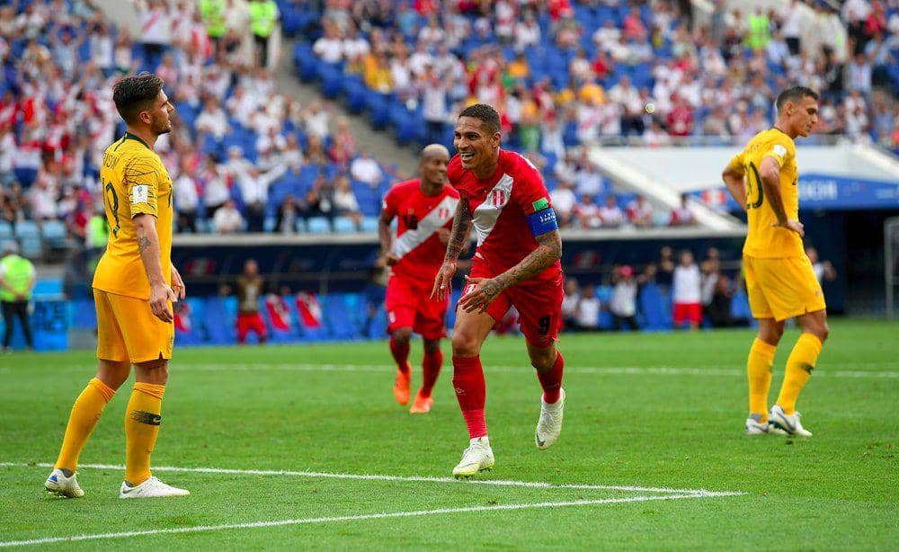 Peru melawan Australia di Piala Dunia 2018. (fifa.com)