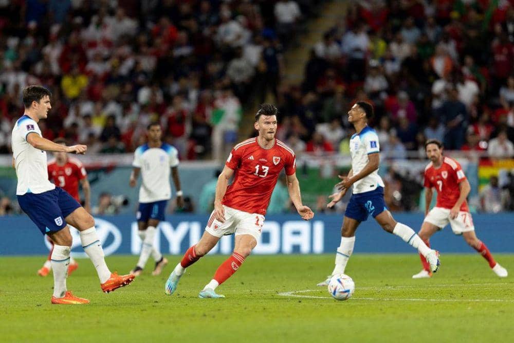 Wales melawan Inggris di Piala Dunia 2022. (instagram.com/fawales)