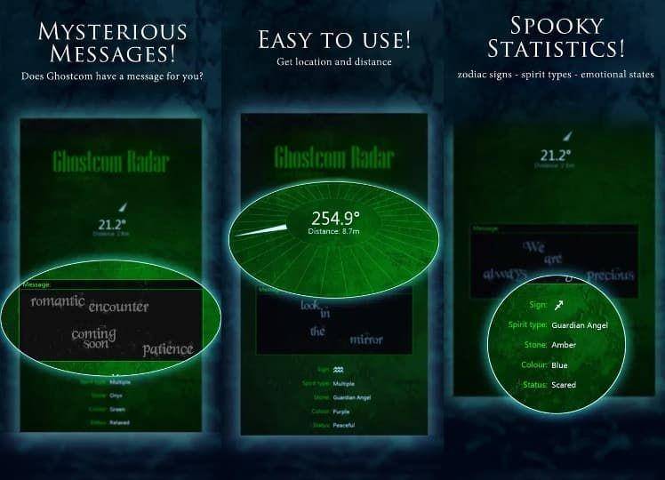 ilustrasi aplikasi Ghostcom Radar Spirit Detector (apps.apple.com/Michael Vokes)