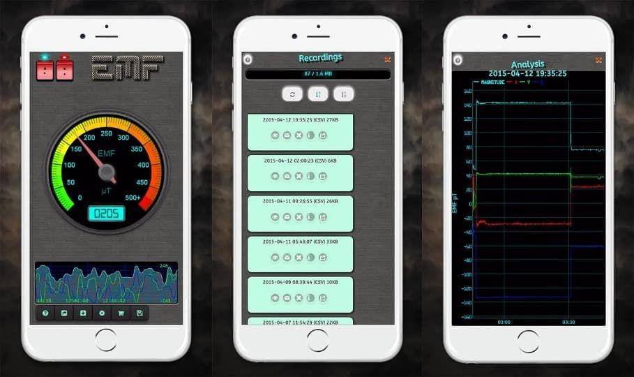 ilustrasi aplikasi Paranormal EMF Recorder (apps.apple.com/Exelerus)