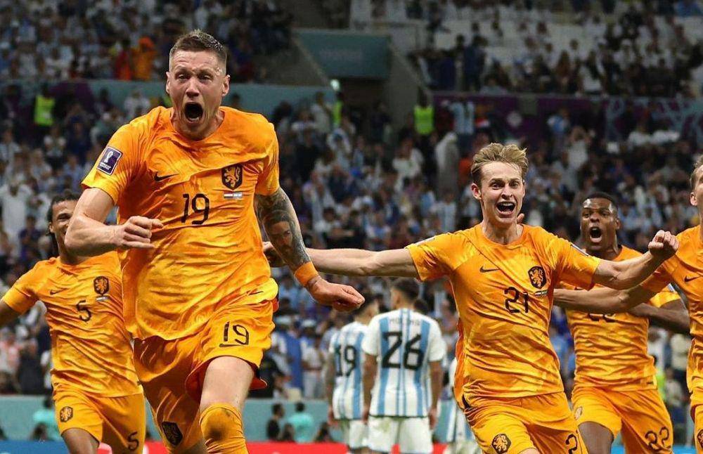 Wout Weghorst merayakan gol ke gawang Argentina (instagram.com/onsoranje)