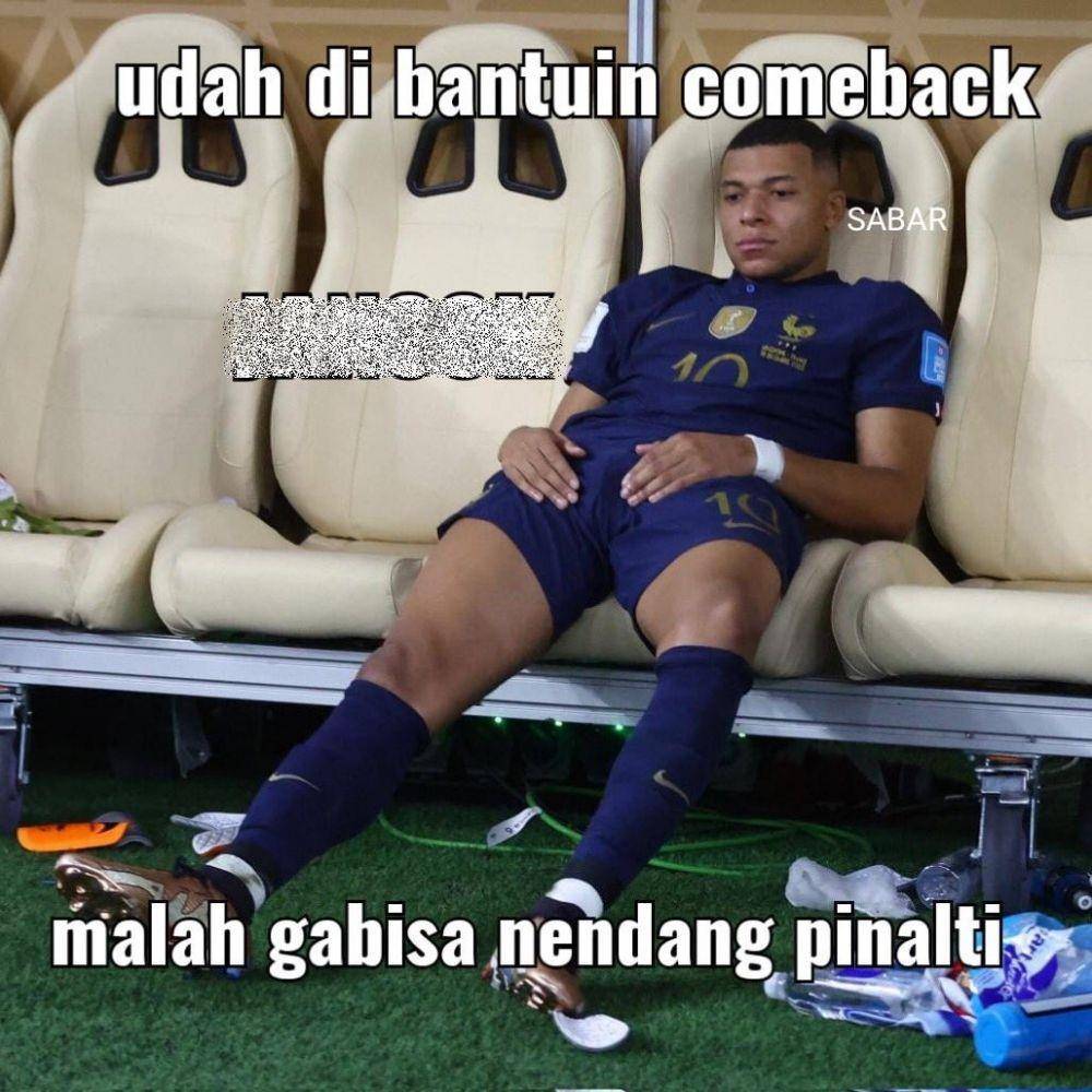 meme Mbappe gagal juara Piala Dunia (twitter.com/idextratime)