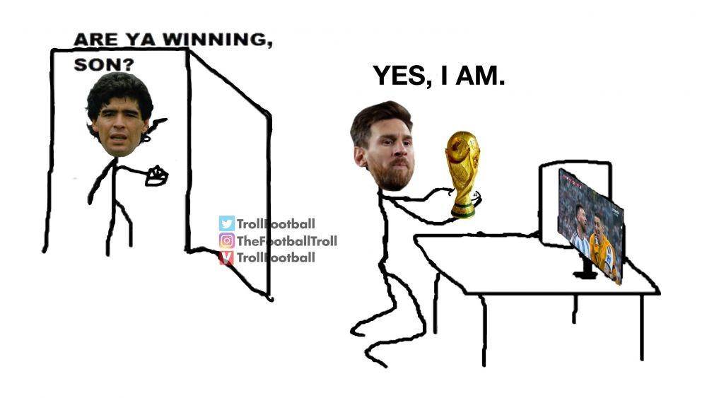meme Messi juara Piala Dunia (twitter.com/trollfootball)