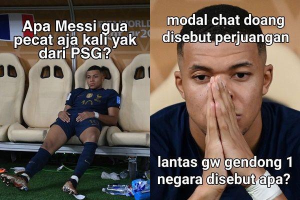 15 Meme Kocak Mbappe Gagal Juara Piala Dunia 2022, Gendong Senegara!