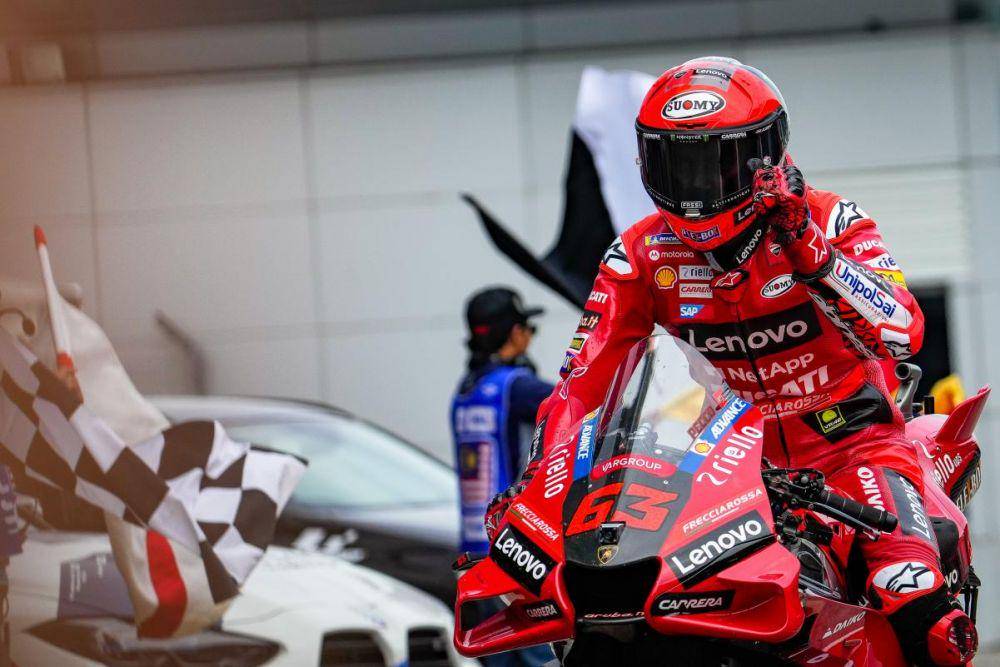 Francesco Bagnaia selepas balapan GP Malaysia 2022 (motogp.com)