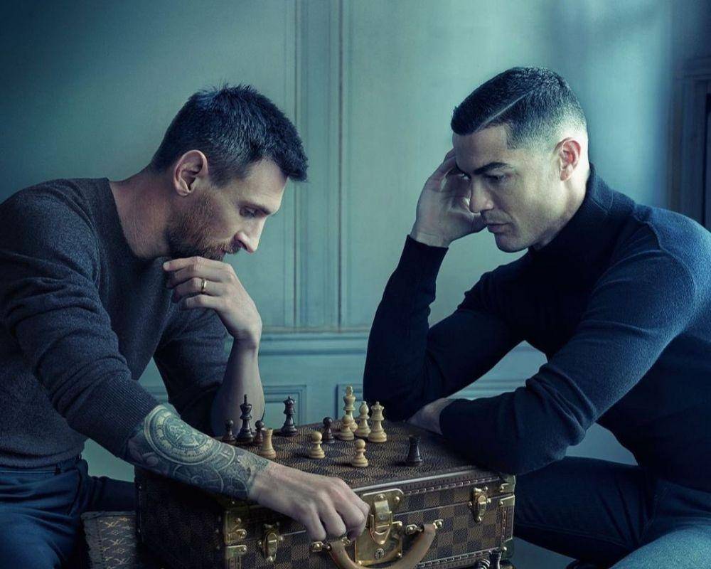 Lionel Messi dan Cristiano Ronaldo menjadi ambassador brand Louis Vuitton (instagram.com/leomessi)