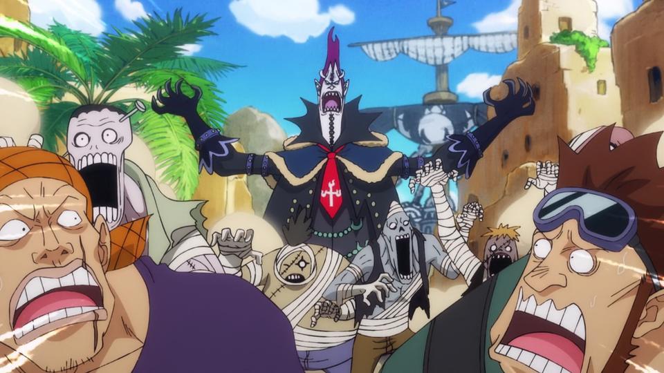 Gecko Moria vs. Bajak Laut Blackbeard (dok. Toei Animation/One Piece)
