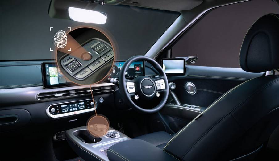 Sensor fingerprint untuk menyalakan Genesis GV60 2023 (Carscoops.com)