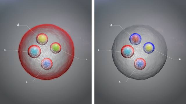 sepasang tetraquark yang baru ditemukan (home.cern)