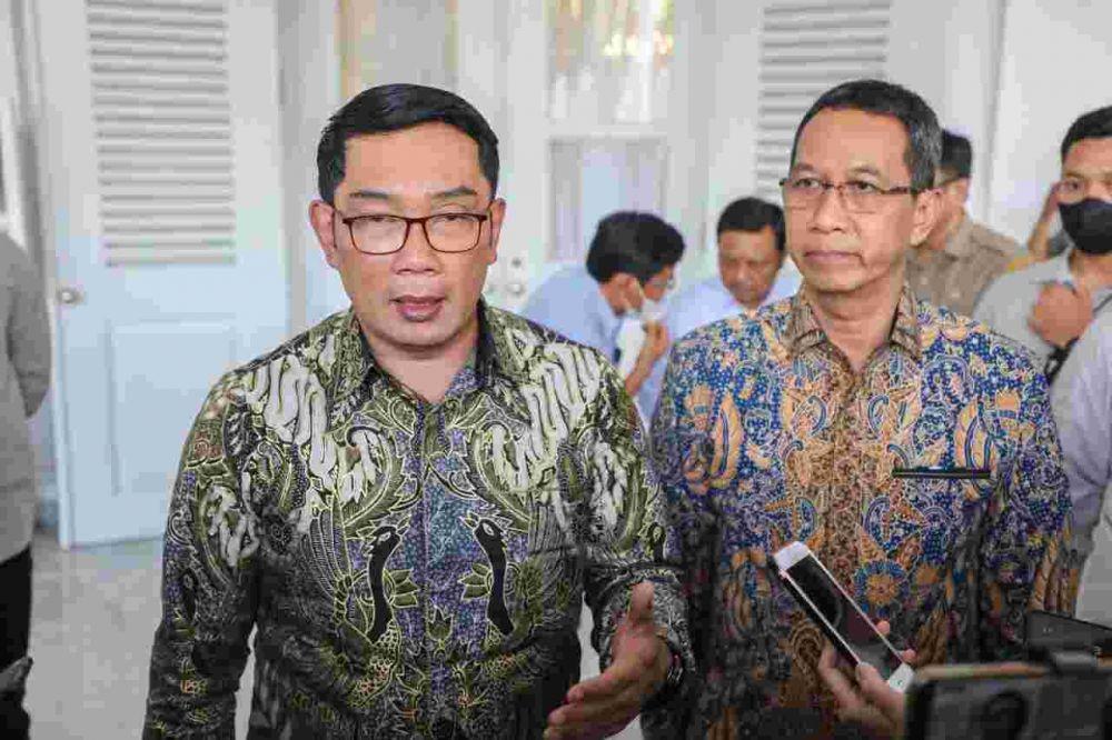 Ridwan Kamil Temui Heru di Balai Kota, Bahas Banjir Jakarta