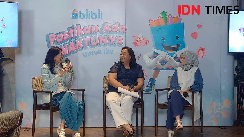 Hari Ibu with Blibli 2022 "Pastikan Ada Waktunya Untuk Ibu", di First Crack Coffee, Selasa (20/12/2022). (IDN Times/Aprodithe Kyrie)