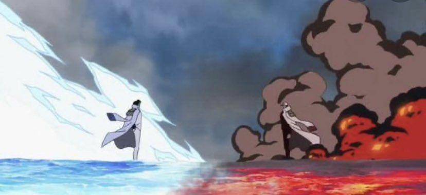 Kizaru Vs Akainu - Kemenangannya atas Kuzan membuat Akainu terasa sebagai petarung terkuat Angkatan Laut sekarang