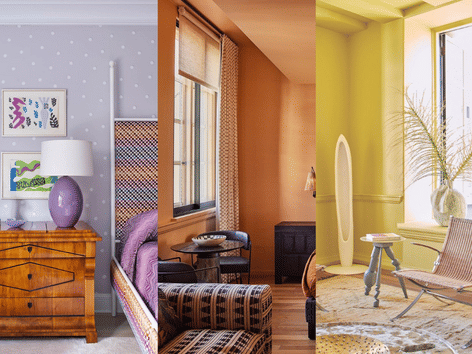 ilustrasi warna lilac muda, orange selai, kuning cerah (instagram.com/_sightunseen_ | instagram.com/kellywearstler)