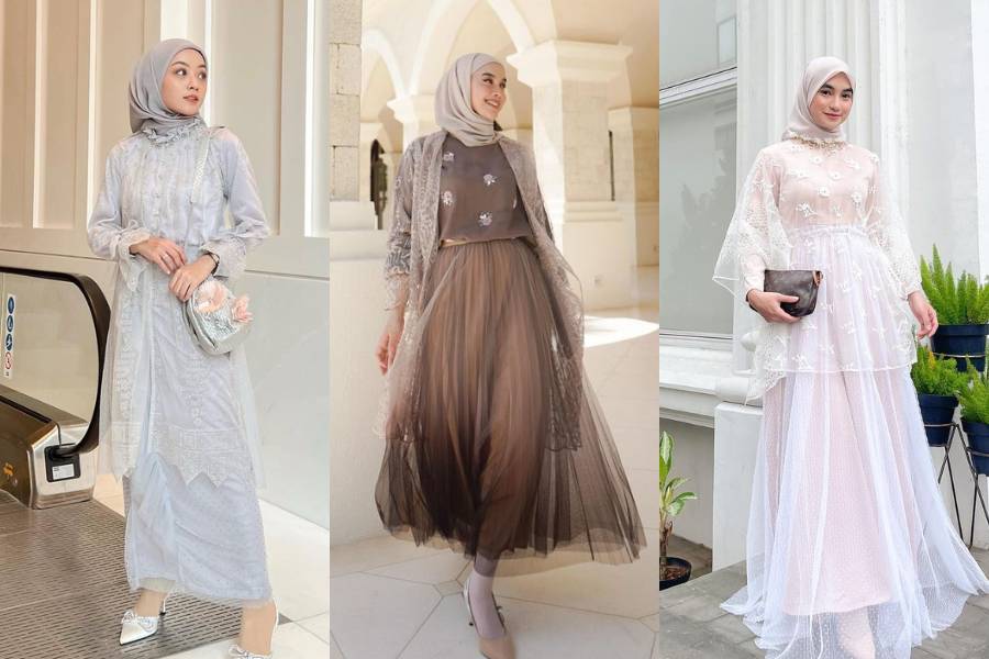 Baju kondangan trendi. (instagram.com/meiraniap / instagram.com/oliviafindas / instagram.com/tiqasya)