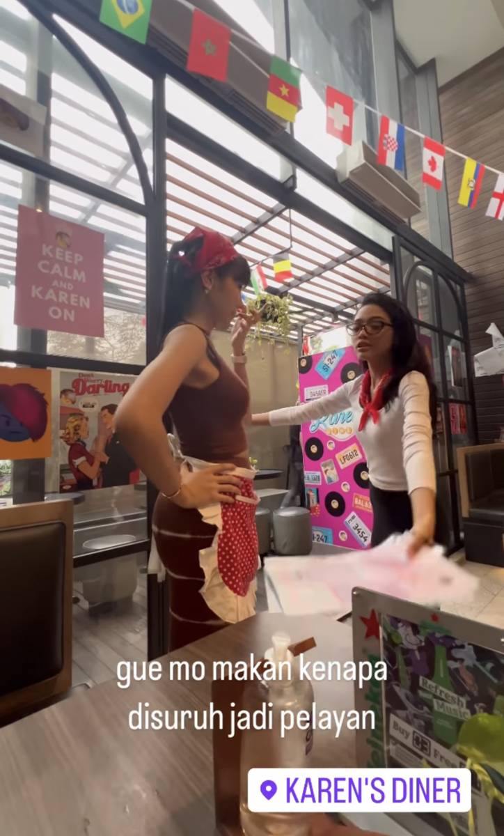potret Lucinta Luna jadi pelayan Karen's Diner (instagram.com/lucintaluna_manjalita)