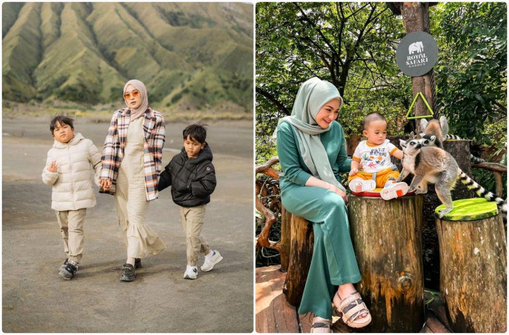 11 Momen Liburan Seleb Single Mom dan Buah Hati di 2022